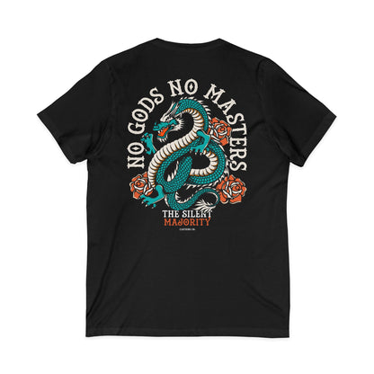 No Gods No Masters — Unisex V-Neck Tee